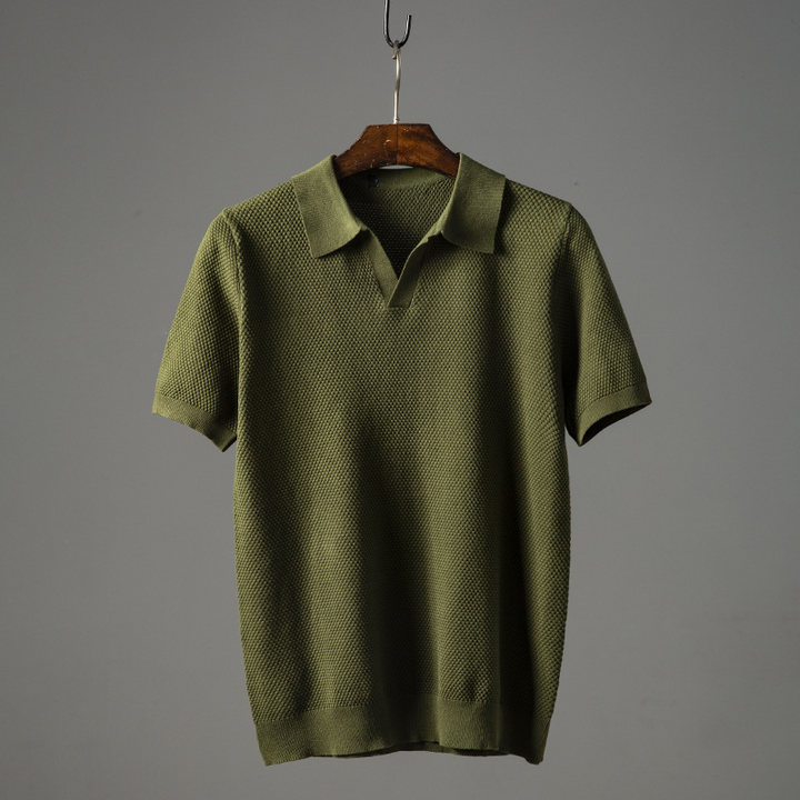 Lennox Knit-Collar Polo