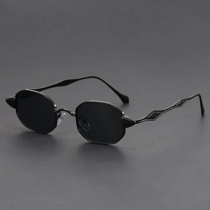 Lunara Spiked Oval Sunglasses