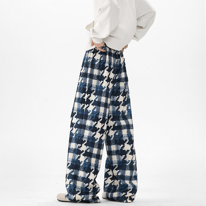 Studio85 Wide-Leg Plaid Pants