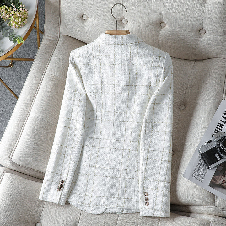 Amira Textured Plaid Blazer