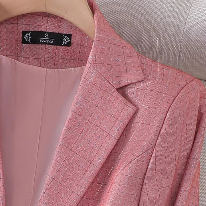 Mira Pink Check Blazer