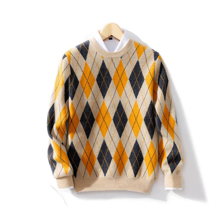 Larkin Merino Argyle Pullover